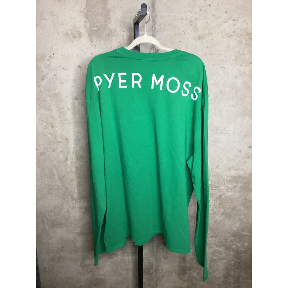 Pyer Moss Couture Green Long Sleeve Shirt Sz. Large